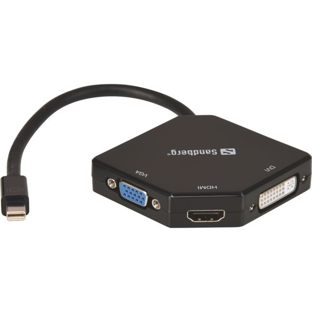 Sandberg - Sandberg Adapter MiniDP>HDMI+DVI+VGA Sandberg   - Sandberg