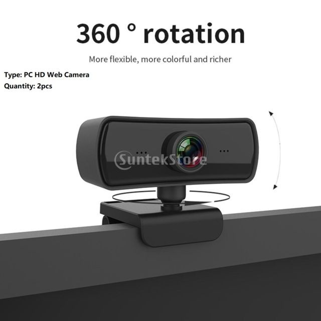 marque generique - Ensemble De 2 Enregistrement Vidéo Numérique 1440P HD Webcam USB 2.0 Web Camera Cam marque generique  - Camera webcam