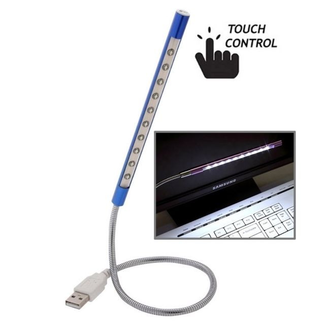 Wewoo - Lampe USB bleu interrupteur tactile portable 10 LED USB Light Wewoo  - Luminaires
