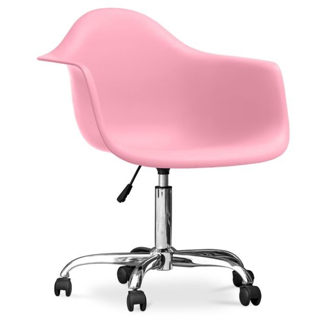 Iconik Interior - Chaise de bureau Weston Scandinave Style Premium Design avec roulettes Rose Iconik Interior  - Chaise scandinave grise Chaises