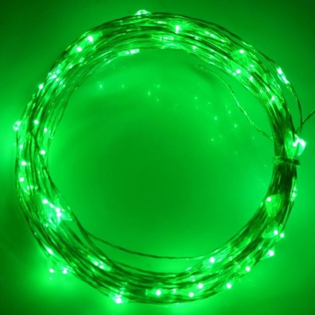 Wewoo - Guirlande 10m 5V USB alimenté 6W 500LM SMD-0603 LED Argent Light String Festival lampe / décoration bande de lumière, lumière verte Wewoo  - Guirlandes lumineuses 3w vert
