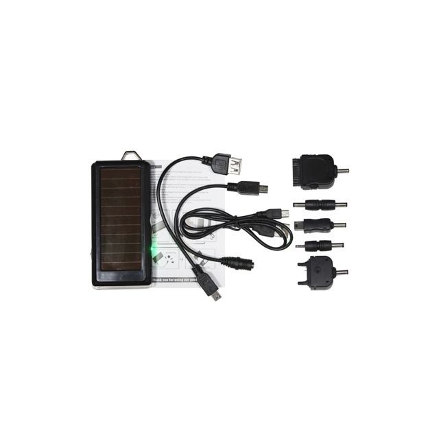Wewoo Chargeur solaire pour iPhone / téléphone portable / MP3 / MP4 / appareil photo numérique batterie au lithium intégrée: 1500mAh d'énergie avec lampe de poche