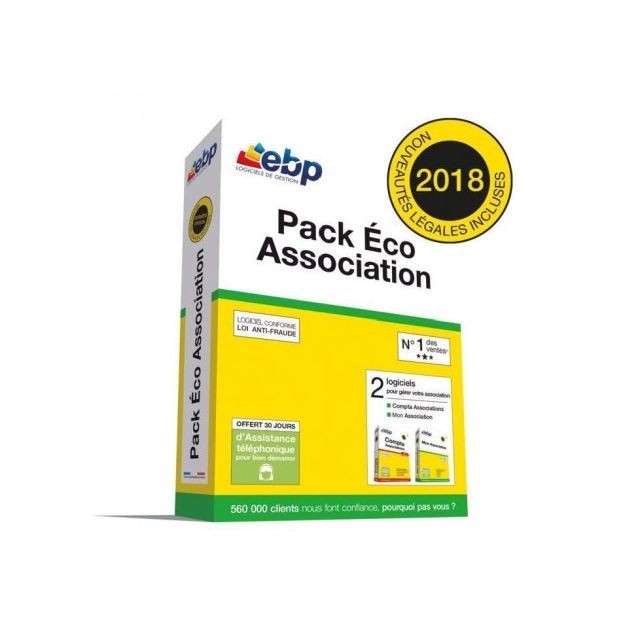 Ebp - EBP Pack Eco Association - Derniere version - Ntés Légales incluses Ebp   - Compta et Gestion