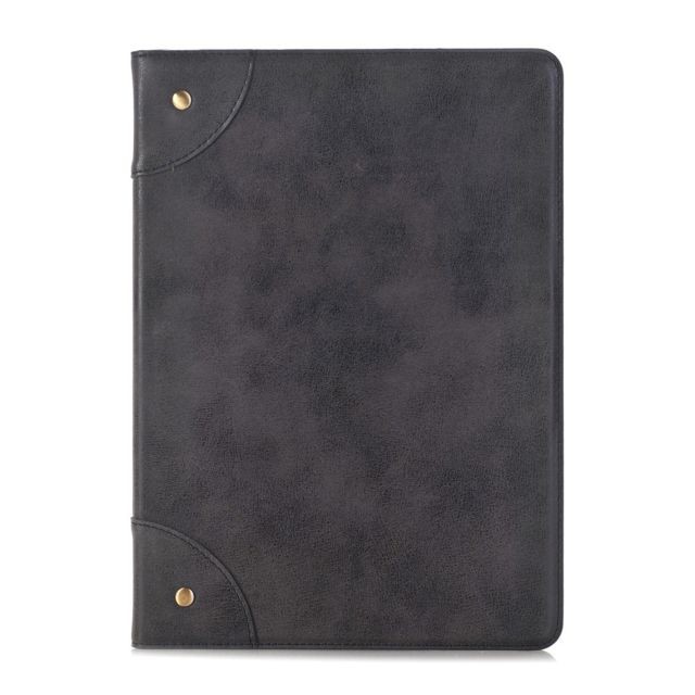 marque generique - Etui en PU modèle de livre rétro noir pour votre Apple iPad 10.2 (2019) marque generique  - Accessoire Tablette