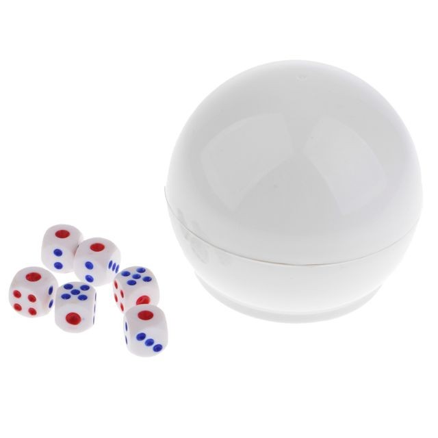 marque generique - jeu de dev jeu de dés jeu de dés globulaire tasse de dés avec 6pc numérique dés blanc marque generique  - Jeux de stratégie