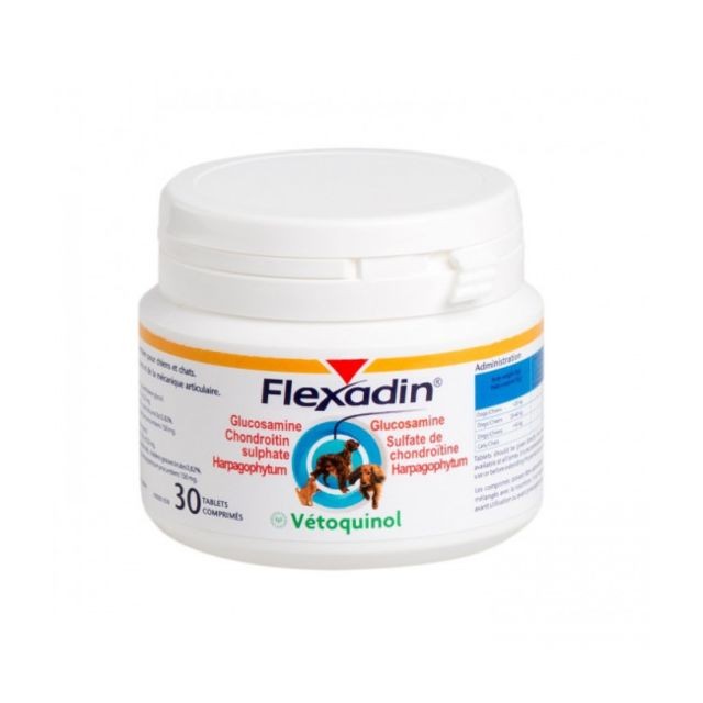 Croquettes pour chien Flexadin Complément alimentaire anti-arthrose Flexadin pour chien et chat Boîte 90 comprimés