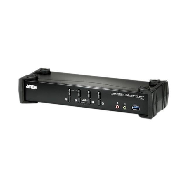 Aten - Aten CS1924 switch KVM DisplayPort/USB 3.0/Audio - 4 ports - Switch KVM