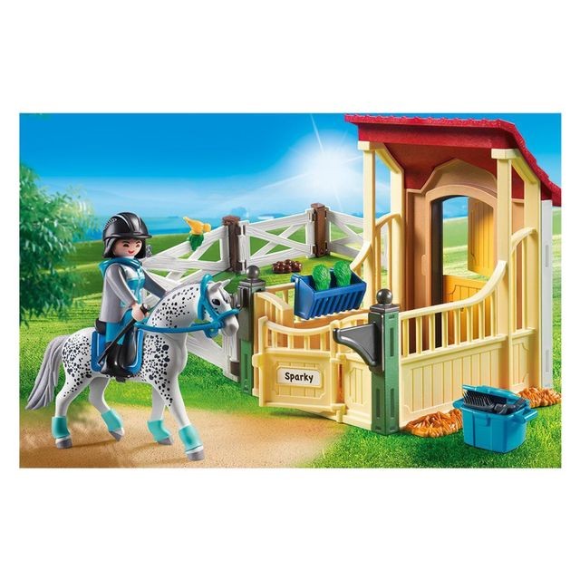 Playmobil PLAYMOBIL 6935 Country - Box avec cavalière et cheval Appaloosa