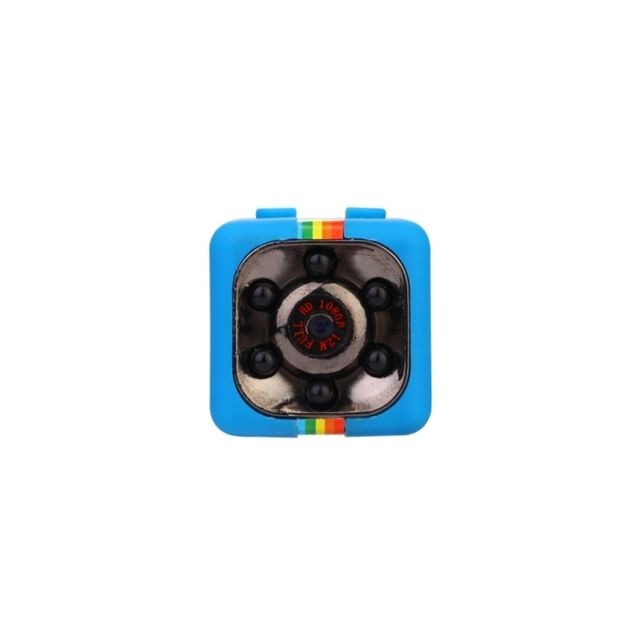 Wewoo Mini caméra bleu Mini DV HD 1080P 2MP Enregistreur Sport avec Support, Détection de Moniteur de & IR Vision Nocturne et Carte TF