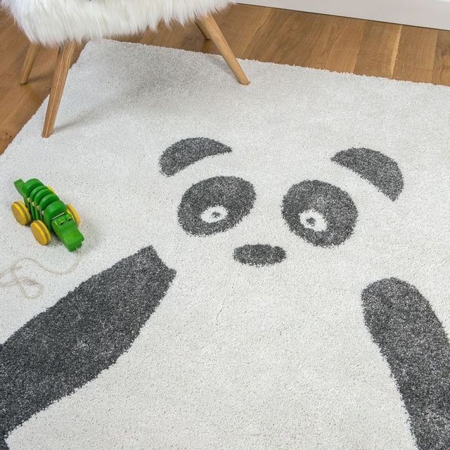 Tapis Art For Kids Tapis Panda rectangle chambre de bebe par Art For Kids - Couleur - Noir, Taille - 100 x 150 cm