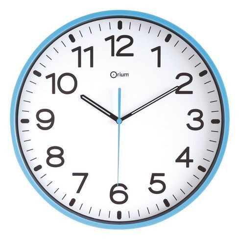 Horloges, pendules Orium Horloge silencieuse à quartz D 30 cm azur