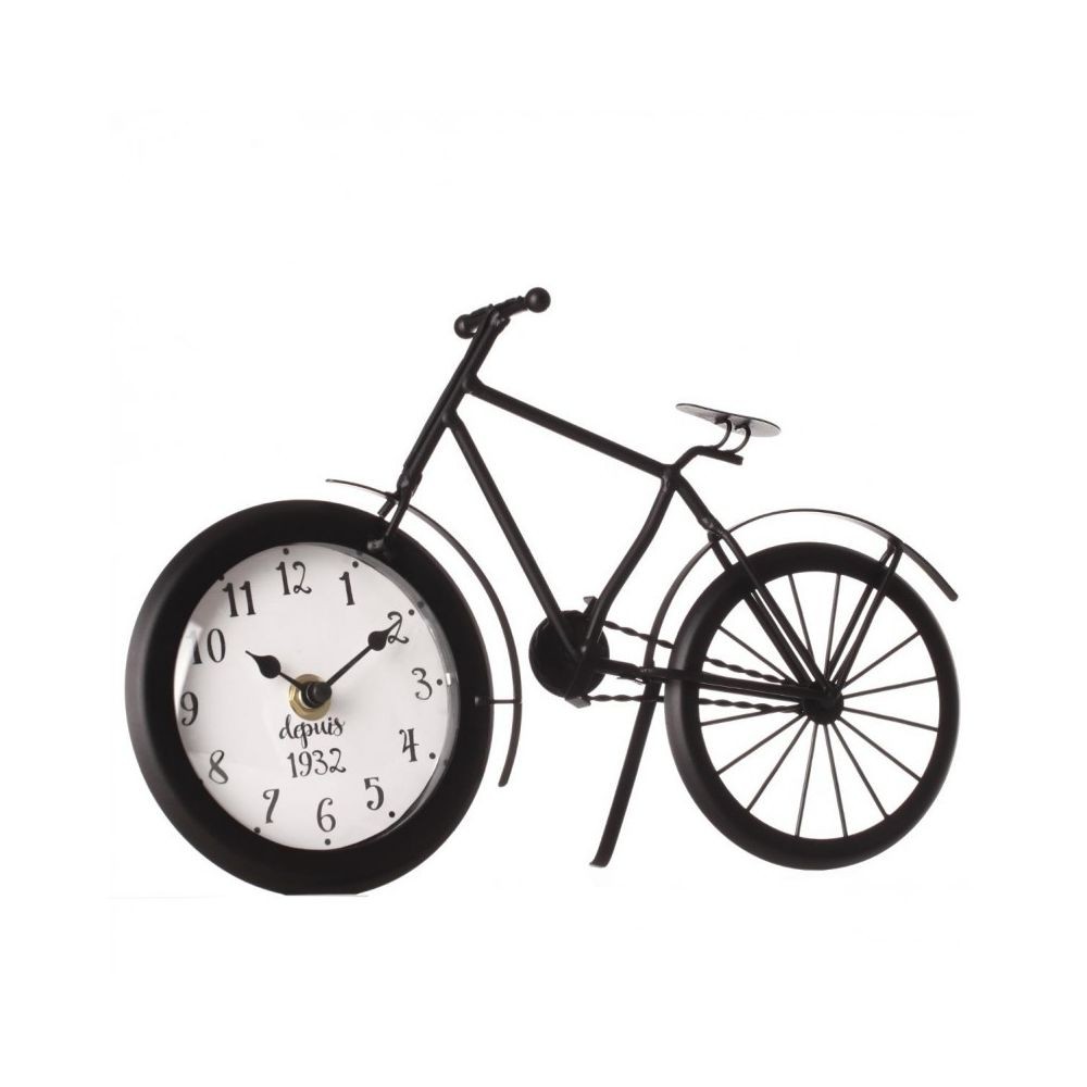 Horloges, pendules marque generique Pendule à Poser ""Vélo"" 28cm Noir