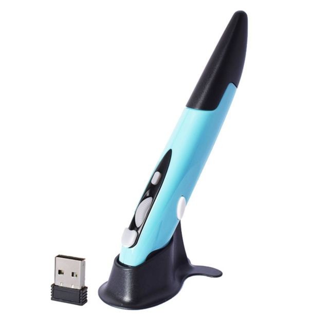 marque generique - 2.4Ghz Optical Wireless Pen Mouse USB Receiver Laptop Drawing Writing Blue marque generique  - Stylo souris sans fil