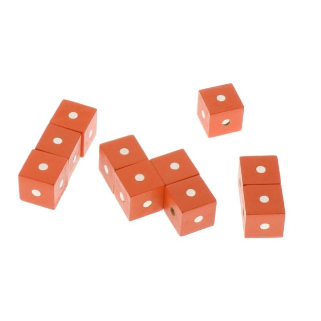 Jeux d'éveil Le cube coloré des aides à l'enseignement bloque l'éducation précoce des enfants jouets orange
