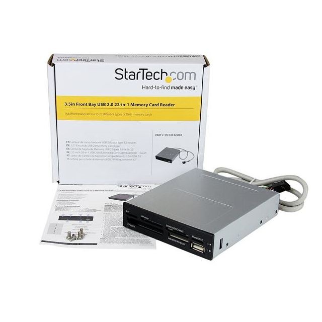 Startech StarTech.com Lecteur de cartes mémoire interne de 3,5 pouces avec port USB 2.0 - Multicartes 22-en-1 - Noir
