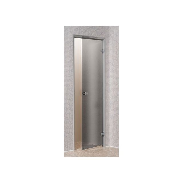 Desineo - Porte pour Hammam transparente 80 x 190 cm cadre en aluminium - Spas, Jacuzzis, Saunas