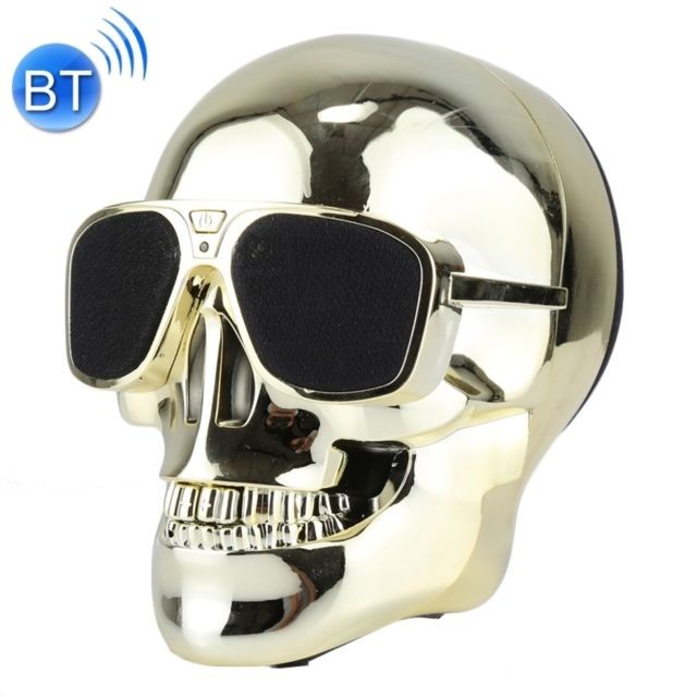 Wewoo - Enceinte Bluetooth or Haut-parleur Stéréo Skull, Support AUX IN, Distance: 10m Wewoo  - Enceintes Hifi Sans fil