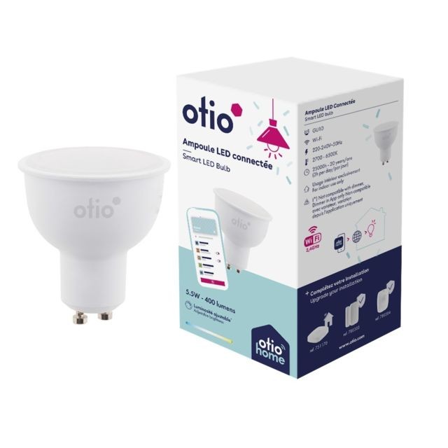 Otio -Ampoule connectée WIFI LED GU10 5.5W Otio  - Otio