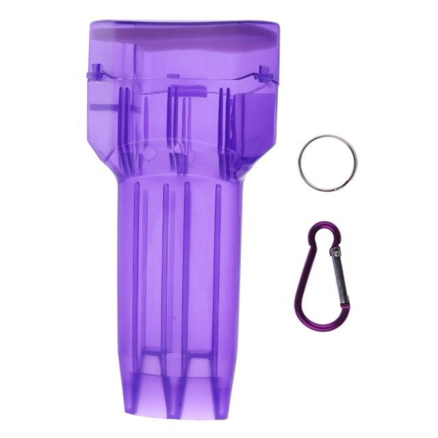 marque generique - boîte de dart en plastique portable dart case dart boîte de rangement avec boucle de verrouillage violet marque generique  - Accessoires fléchettes