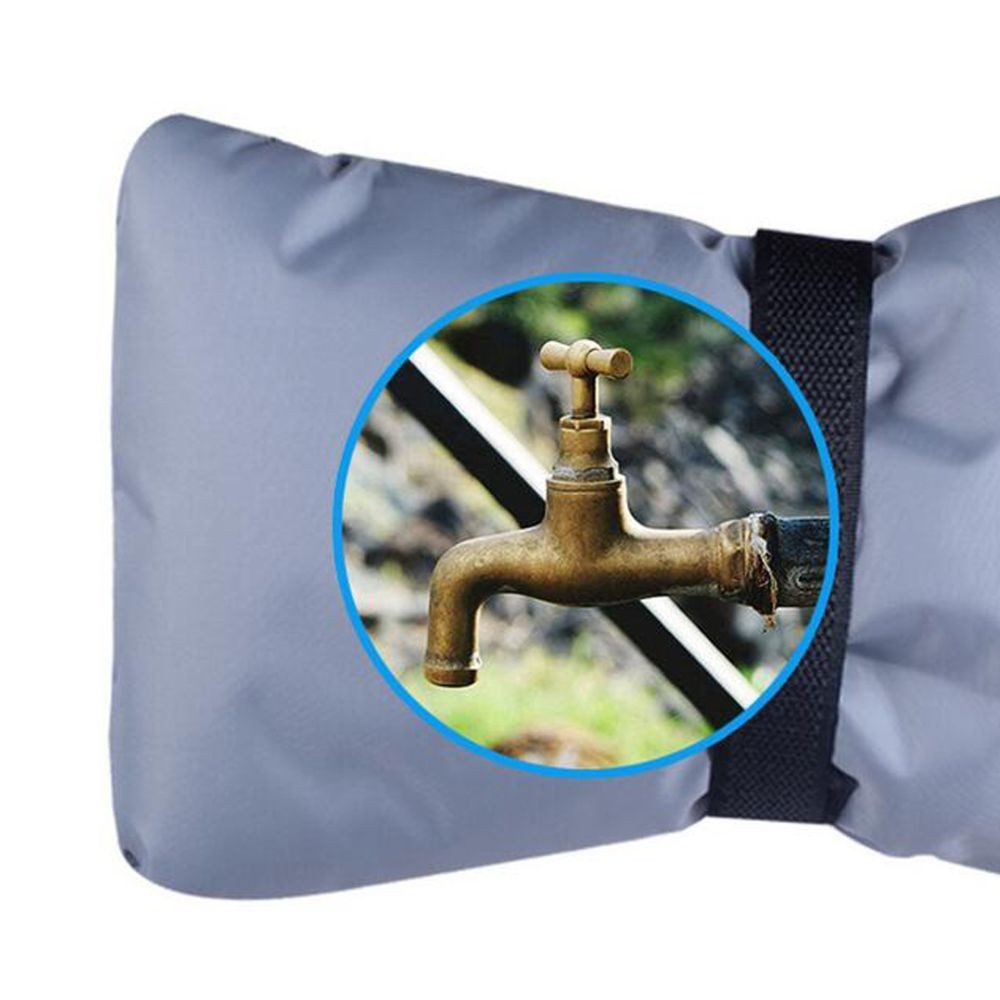 Tous types d'isolants et laine de verre marque generique couvercle de robinet d'extérieur, chaussettes de robinet pour la protection contre le gel 18x 15cm gris