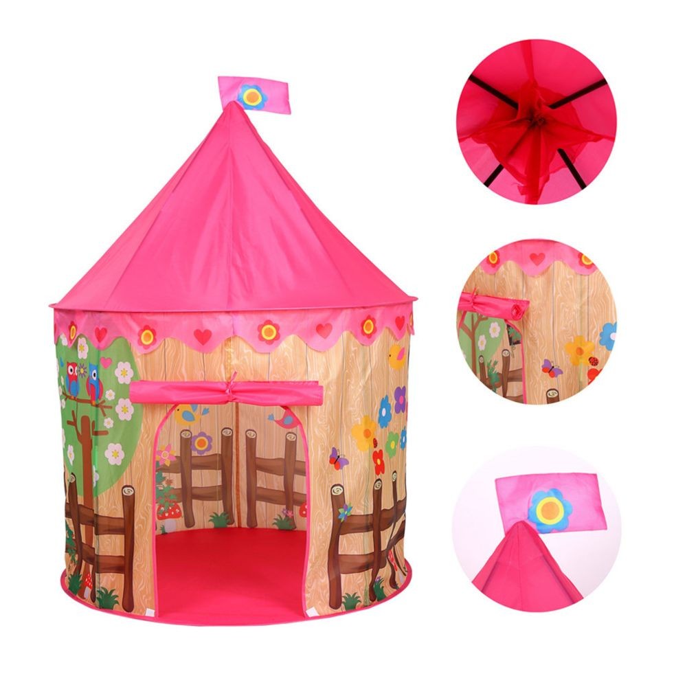 Generic Pliant Enfants Kids Play Tent In / Outdoor Maison Toy pour Garçons Filles Pink House