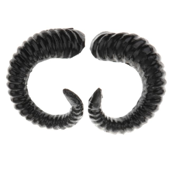 marque generique - accessoire de costume de cornes de moutons noirs pour bandeau cheveux bricolage 9x8cm marque generique  - Peluches