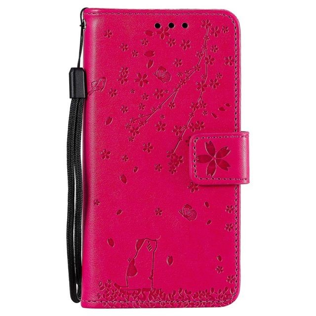 marque generique - Etui en PU motif de fleurs avec support rose pour votre Samsung Galaxy A51 marque generique  - Accessoires Samsung Galaxy J Accessoires et consommables