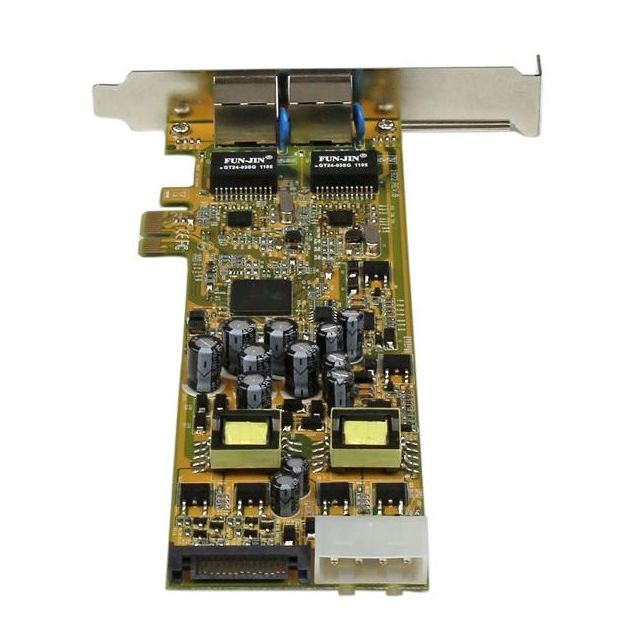 Câble RJ45 Carte Réseau PCI Express 2 ports Gigabit Ethernet RJ45 10/100/1000Mbps - POE/PSE