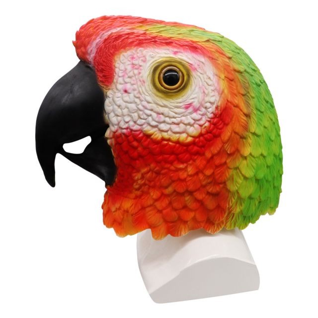 Jeux de récréation Generic Halloween fête Latex Animal oiseau perroquets tête masque mascarade Costume Cosplay