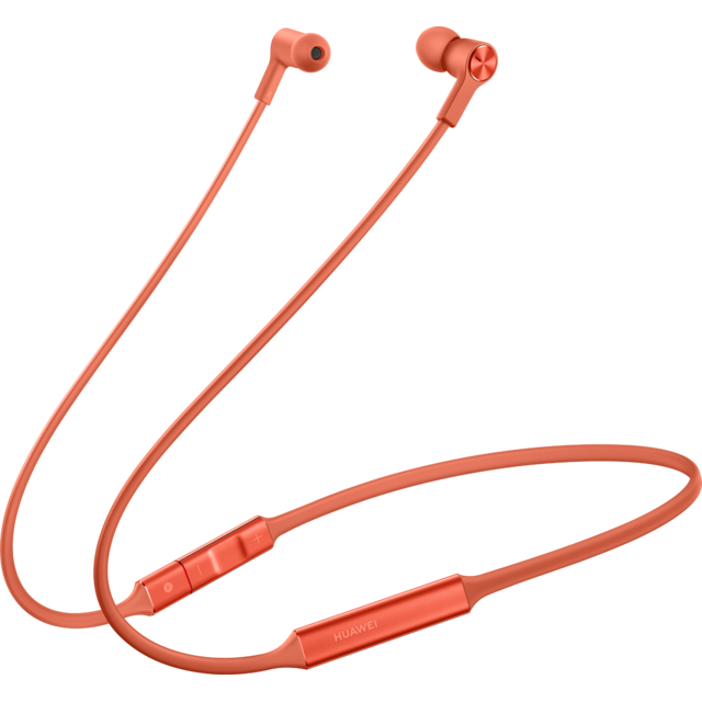 Huawei - Freelace - Ecouteurs sans fil - Orange - Casque Bluetooth