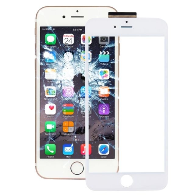 Autres accessoires smartphone Wewoo Pour iPhone 6s Plus Digitizer blanc Assemblée d'écran tactile (seul sans le LCD) avec le cadre avant de d'affichage à cristaux liquides et l'adhésif optiquement clair d'OCA pièce détachée