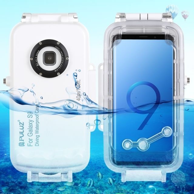 Wewoo - Coque 40m / 130ft Boîtier de plongée étanche Vidéo Prenant une protection sous-marine pour Galaxy S9 (Blanc) Wewoo  - Coque, étui smartphone