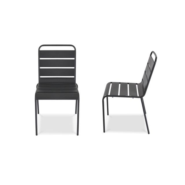 Chaises de jardin Chaise de jardin métal design, Palavas - Gris
