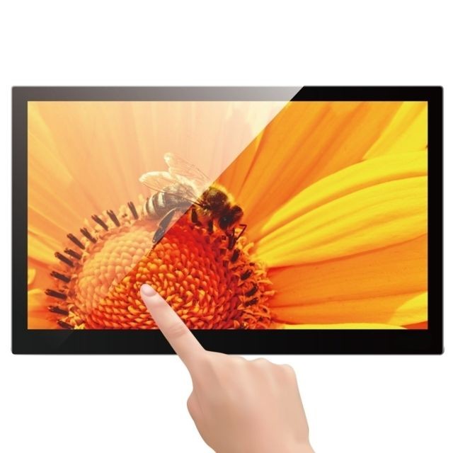 Wewoo - Tablette Tactile noir 14 pouces IPS écran Android 4.4 cadre photo numérique avec support, Quad Core Cortex A9 1.6G, RAM: 1 Go, ROM: 8 Go, Support Bluetooth, WiFi, carte SD, USB OTG - Soldes Tablette tactile