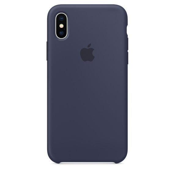 Apple - iPhone X Silicone Case - Bleu nuit - Coque, étui smartphone Silicone