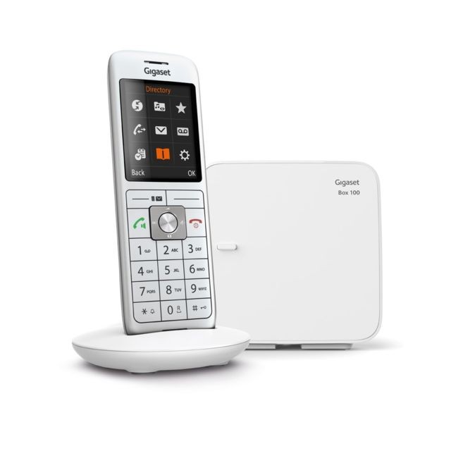 Gigaset - Téléphone sans fil dect blanc - gigacl660soloblanc - GIGASET Gigaset   - Téléphone fixe sans fil