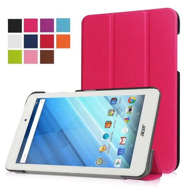 Xeptio - Housse Acer Iconia One 8 B1-850 Style Cuir rose avec Stand - Etui coque de protection Xeptio  - Housse, étui tablette