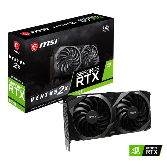 Msi - GeForce RTX 3070 VENTUS 2X OC - Dual Fan - 8Go - NVIDIA GeForce RTX 3070 Composants