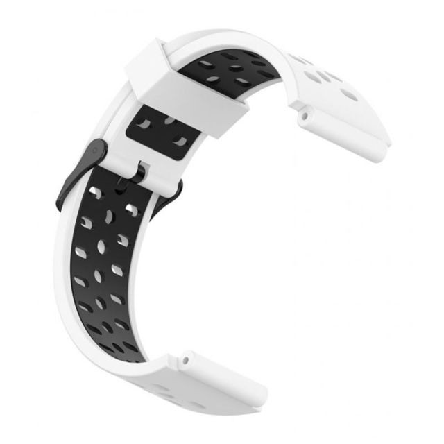 marque generique - Bracelet En Silicone Pour Remplacement De Montre Intelligente Bushnell Neo Ion 1, Blanc + Noir - Accessoires montres connectées