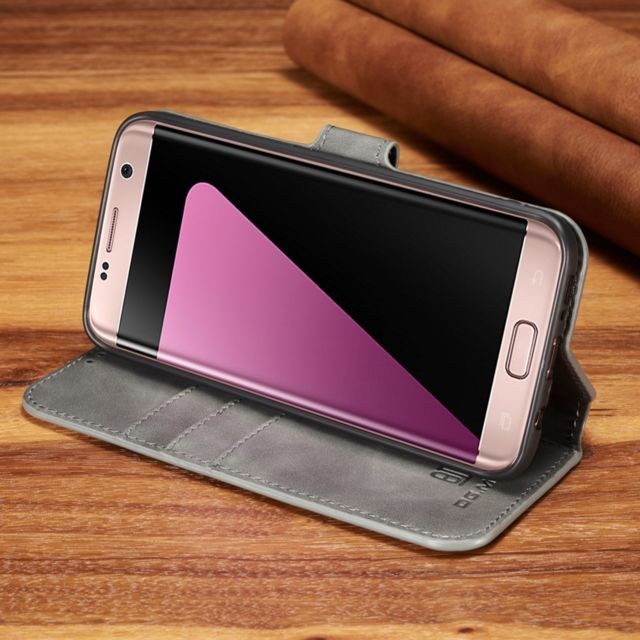 Autres accessoires smartphone Etui en PU style rétro gris pour votre Samsung Galaxy S7 Edge