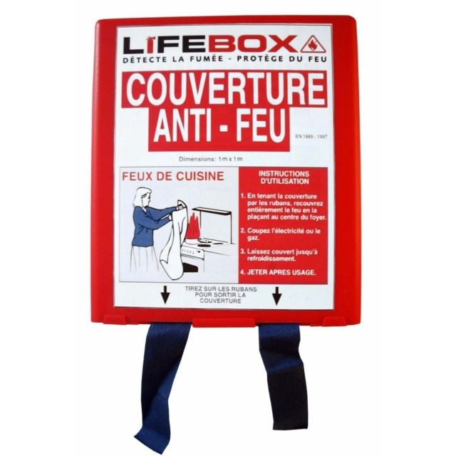Lifebox - Couverture anti-feu LIFEBOX Lifebox  - Détecteur connecté Lifebox