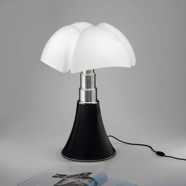 Martinelli Luce PIPISTRELLO MEDIUM-Lampe Dimmer LED pied télescopique H50-62cm Noir Martinelli Luce - designé par Gae Aulenti