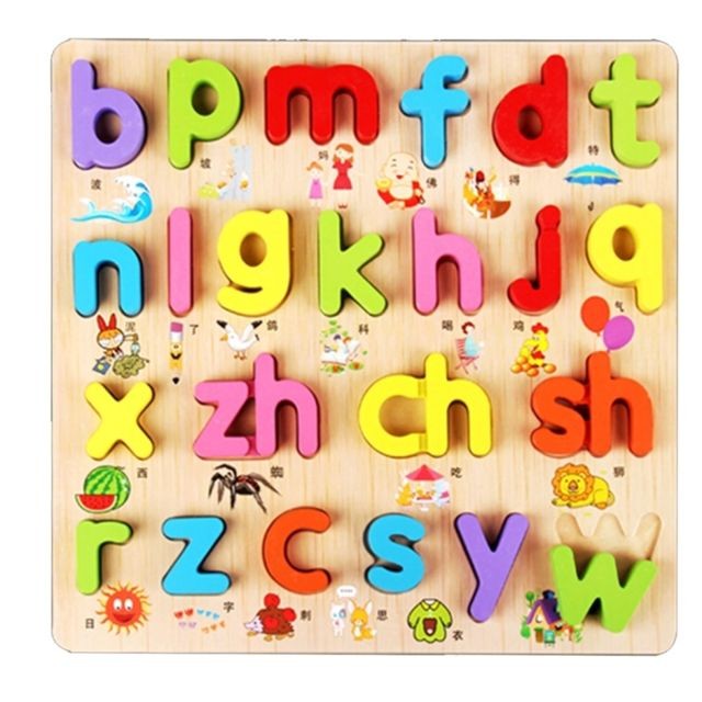 Jeux éducatifs Wewoo Jeu d'éveil Bébé Enfants Puzzles En Bois Jouets Éducatifs Jigsaw Conseil Puzzle Cognitive Plaque