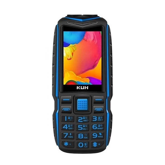 Wewoo - Téléphone Incassable de chantier, étanche à la poussière, MTK6261DA, batterie 2400mAh, 2,4 pouces, Bluetooth, FM, double carte SIM (noir bleu) - Téléphone Portable