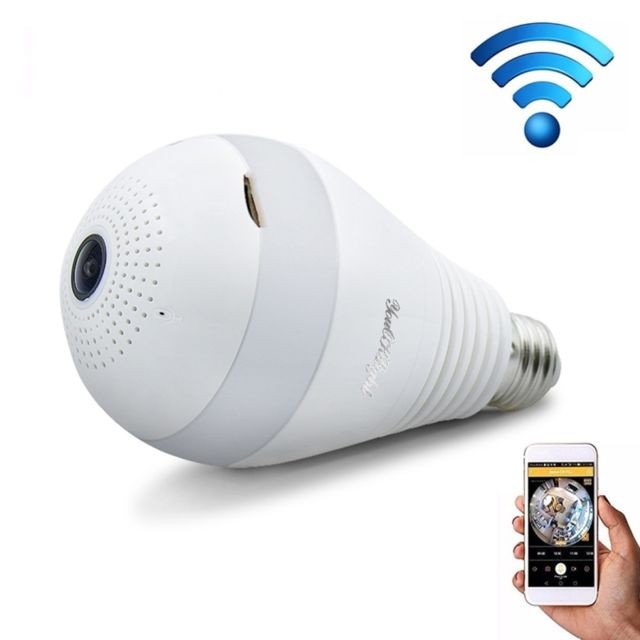 Wewoo - Caméra IP WiFi YK0069 E27 3 W 1080 P LED Ampoule Forme Wi-Fi IP Sans Fil HD Sécurité À La Maison Panoramique 360 Degrés Lumière Détecteur - Caméra de surveillance connectée Sans fil