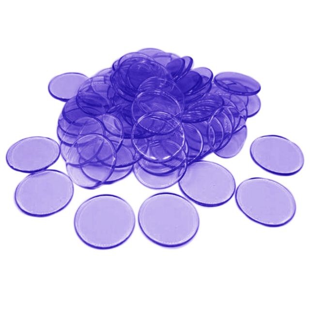 Jeux de stratégie marque generique 100pcs jetons de poker Coins Casino Supply Family Games Accs violet