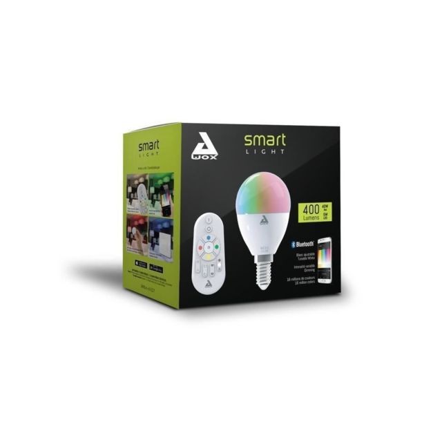 Awox AWOX SMARTKIT Ampoule LED E14 connectée RGB 40 W blanc avec télécommande