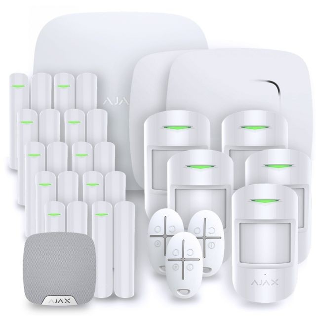 Ajax Systems - Ajax StarterKit blanc - Kit 8 Ajax Systems  - Accessoires sécurité connectée