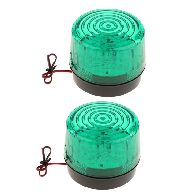 marque generique - 2 pièces Attention Attention Light Lamp Alarme de circulation Flash Light Green - Webcam