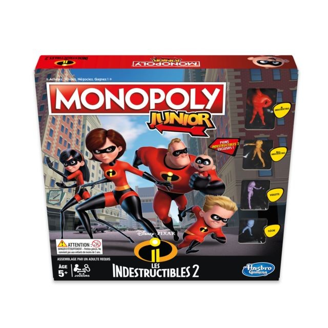 Hasbro Gaming - MONOPOLY JUNIOR INDESTRUCTIBLES-E17811010 Hasbro Gaming  - Les grands classiques